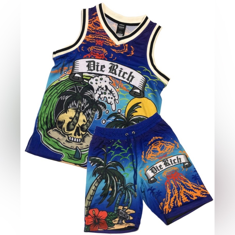 Genuine Die Rich Jersey Short Set

Color: Blue